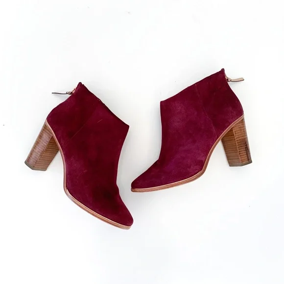 Ted Baker Shoes Ted Baker Lorca Suede Ankle Boots Heel Wine